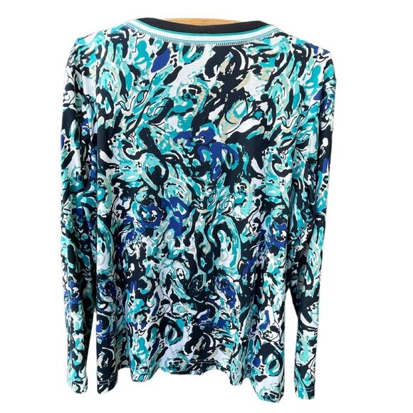 Christopher & Banks size XLP abstract zip front jacket . - Picture 4 of 11